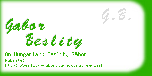 gabor beslity business card